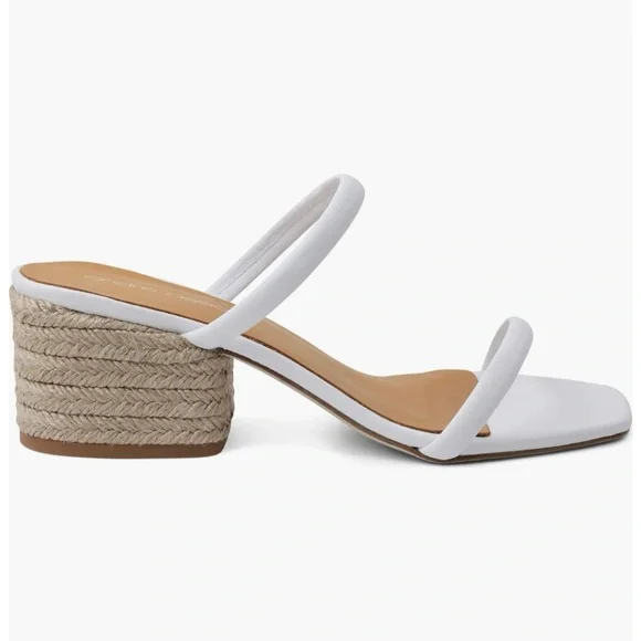 André Assous Joie Slide White Nappa Leather Women’s Sandals - Picture 2 of 4